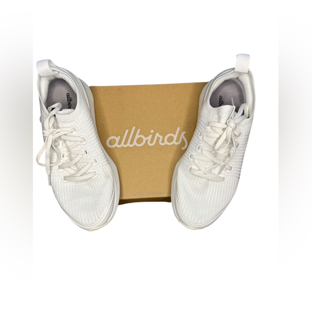 Allbirds TreeGlider Classic White Blizzard Knit Sneakers size 6.5